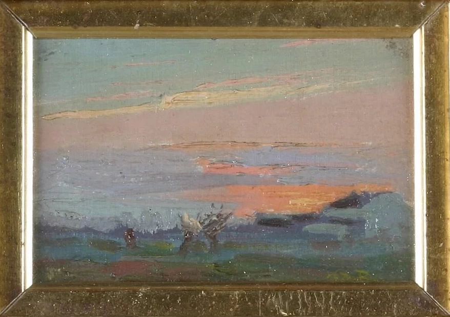 Paesaggio al tramonto